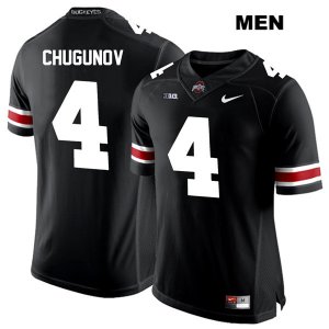 Men's NCAA Ohio State Buckeyes Chris Chugunov #4 College Stitched Authentic Nike White Number Black Football Jersey GY20M03MT